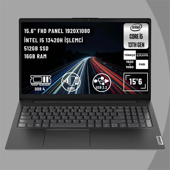 Lenovo V15 G4 IRU  i5-13420H 16 GB 512 GB SSD FHD Graphics 15.6" Full HD Notebook