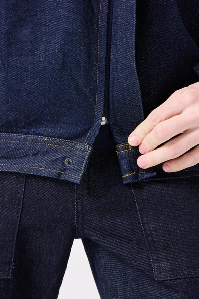 Tulipa Kot Mont Erkek İş Güvenliği Reflektörlü Dayanıklı Denim Ceket - Resim 11