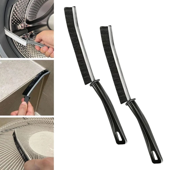 Miracle Omni® 2li Çok Amaçlı Multi Ince Temizlik Fırçası Derz Arası Banyo Mutfak Lavabo Detay Temizleme Fırçası