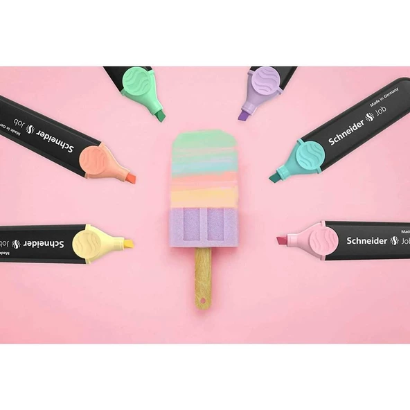 Schneider Pastel Fosforlu Kalem 6'lı Set - 2