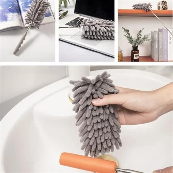 Miracle Omni® Teleskopik 3'lü Mop Toz Alma Püskülü Çok Fonksiyonlu Temizlik Seti - 3