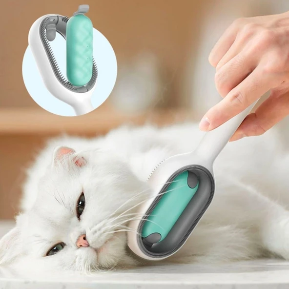 Miracle Omni® Evcil Hayvanlar İçin Çift Taraflı Pet Fırçası Nemli Tüy Tarama Tarağı