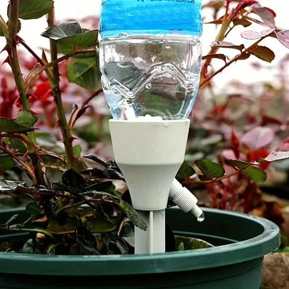 Miracle Omni® Ayarlanabilir Akış Hızına Sahip Damlama Sulama Çivileri 3lü Otomatik Bitki Sulama Aparatı Tüm Pet Şişelere Uyumlu - 4