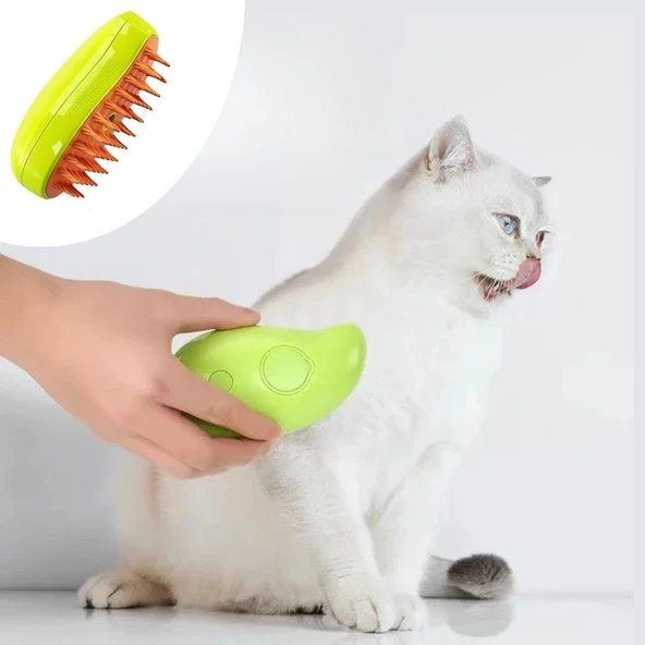 Miracle Omni® Buharlı Yumuşak Silikon Uçlu Kedi & Köpek Tüy Tarama Tarağı Yıkama Fırçası