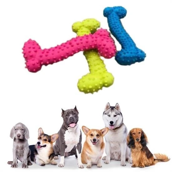 Miracle Omni® Tiny Kemik Oyuncağı Tırtıklı Yüzey Küçük Kemik Plastik Köpek Oyuncağı