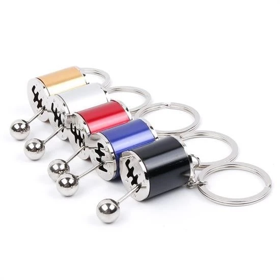 Miracle Omni® Hareketli Araba Vites Anahtarlık Altı Hız Manuel Vites Dişli Shifter Topuzu Metal Anahtarlık