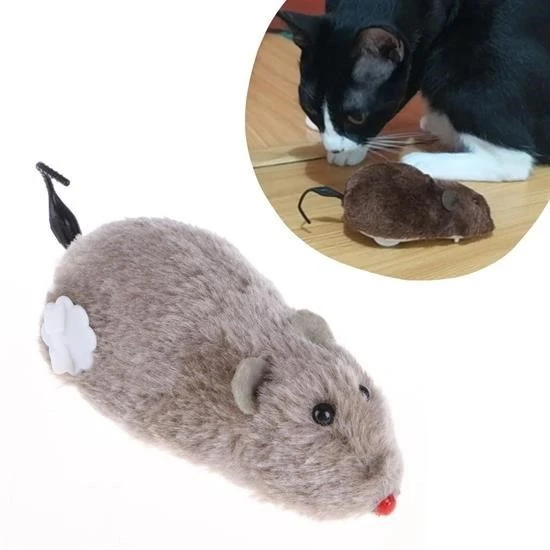 Miracle Omni® Kurmalı Kedi Eğitim Oyuncağı Tüylü Peluş Fare Yakalama İnteraktif Sevimli Eğlenceli Oyuncak