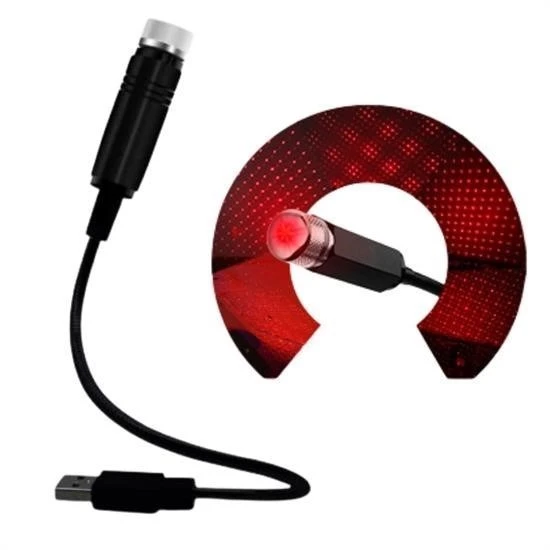 Miracle Omni® Kırmızı Ayak Altı Tavan Led Araç içi Aydınlatma Oto Araba İç Disko Ayarlanır USB Lamba Işık