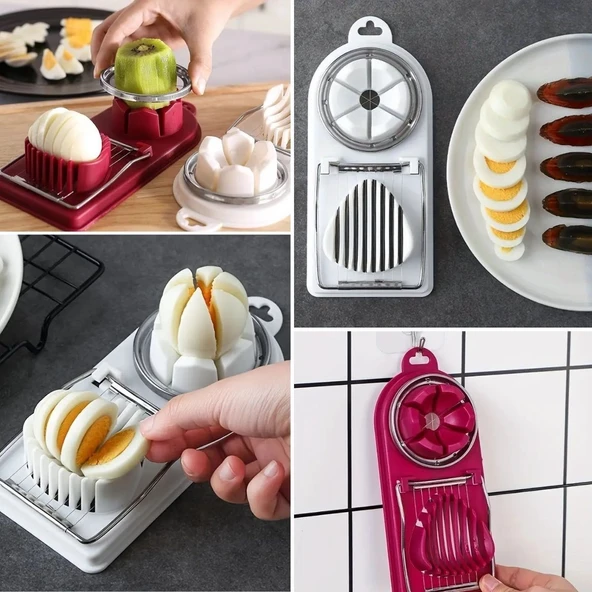 Miracle Omni® Çok Fonksiyonlu Eşit Yumurta ,Meyve Dilimleyici Kesici Aparat