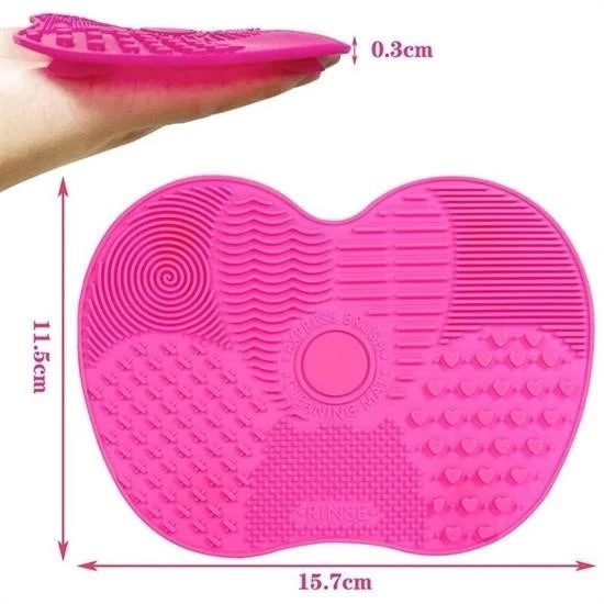 Miracle Omni® Pratik Kolay Makyaj Fırçası Temizleme Matı Aparatı Aleti Küçük - 5