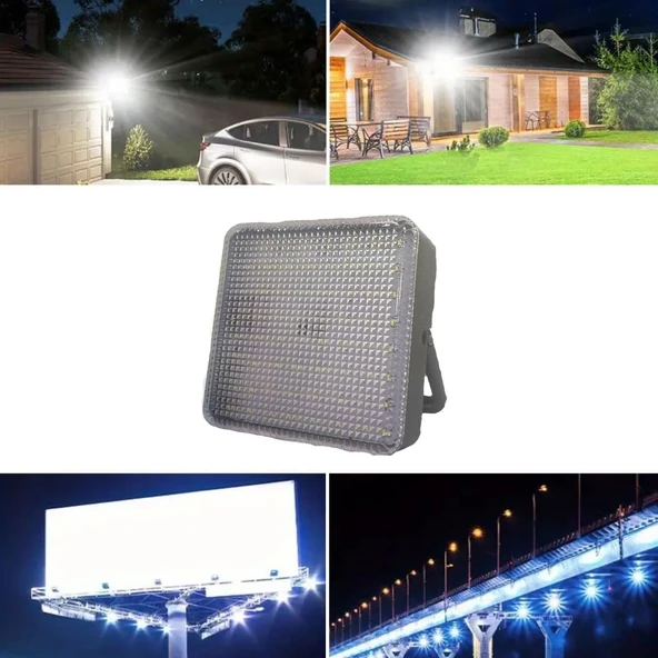 Miracle Omni® Dış Mekan ve Kamp İçin USB İle Şarj Olan 4 Farklı Işık Modlu Güçlü Projektör Lamba 100W 2400 Mah