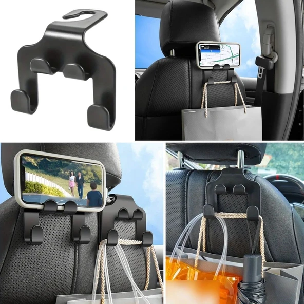 Miracle Omni® Oto Koltuk Arkası Düzenleyici Organizer Askılıklı Telefon,Tablet Tutucu