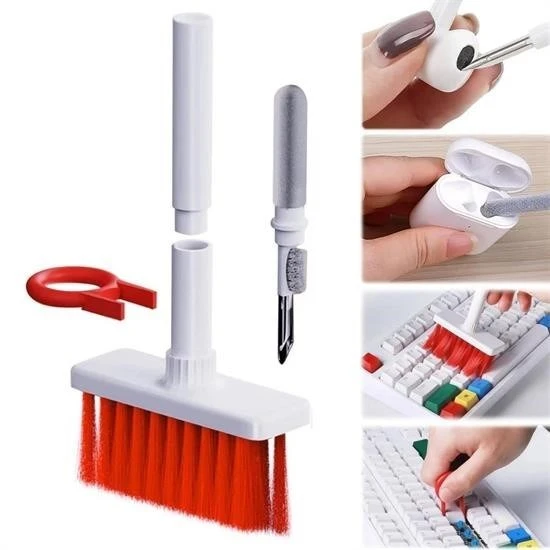 Miracle Omni® Çok Amaçlı Kırmızı Hassas Fırça Başlıklı  Bilgisayar Laptop Temizleme Fırçası