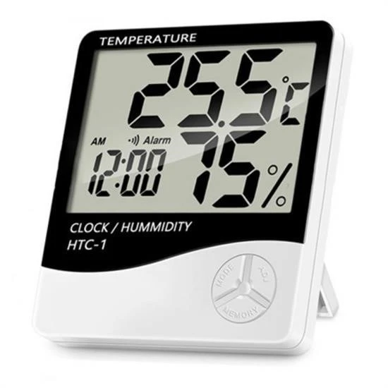 Miracle Omni® Bebek Odası Masaüstü Dijital Termometre Nem Ölçer Higrometre Saat - 6