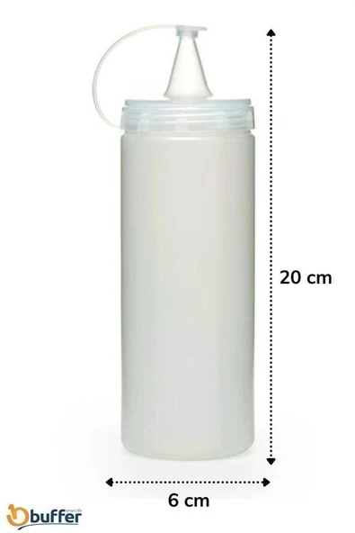 Miracle Omni® Şeffaf Kapaklı Sızdırmaz Yağlık Sosluk Şişesi Plastik Yağdanlık 400 ml AP-9028 - 8