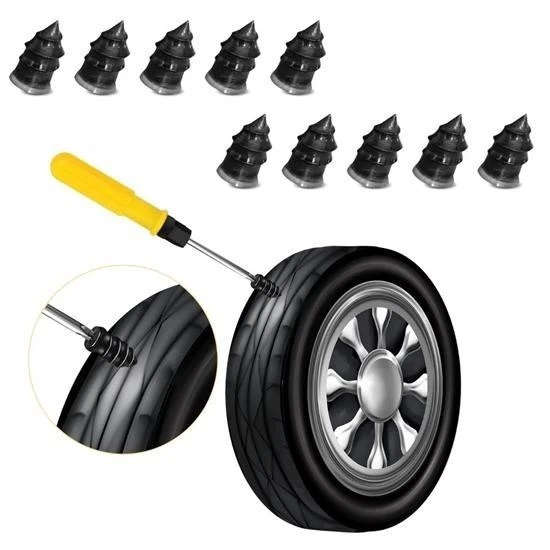 Miracle Omni® 10 Adet Çok Amaçlı Kolay Kullanılabilir Araba Lastiği Tamir Kauçuğu