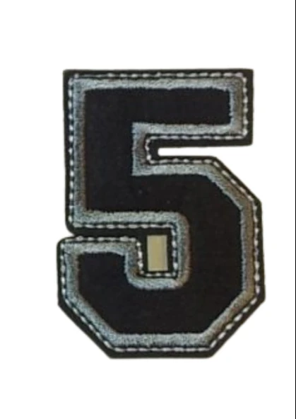 Aplike Ütü İle Yapışan 5  Rakamı  Arma 4x4 cm