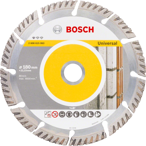 Bosch - Standard Seri Genel Yapı Malzemeleri İçin Elmas Kesme Diski 180 mm 10'lu Paket