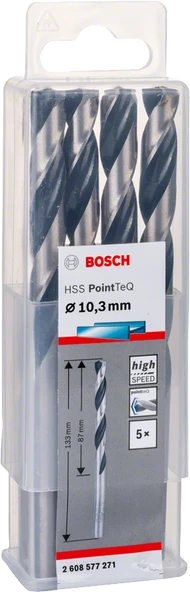 Bosch - HSS-PointeQ Metal Matkap Ucu 10,3 mm 5'li - 2