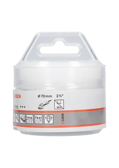 Bosch - X-LOCK - Best Serisi, Taşlama İçin Seramik Kuru Elmas Delici 70*35 mm - 2