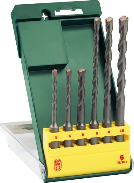 Bosch - SDS-Plus Kırıcı Delici Matkap Ucu Seti 6 Parça (5/6/8x110mm 6/8/10x160mm)