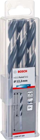 Bosch - HSS-PointeQ Metal Matkap Ucu 12,3 mm 5'li - 2