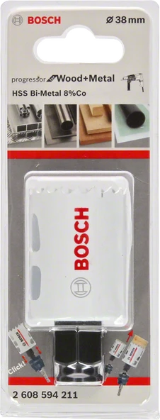 Bosch - Yeni Progressor Serisi Ahşap ve Metal için Delik Açma Testeresi (Panç) 38 mm - 2