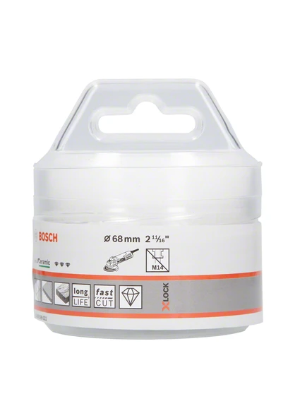 Bosch - X-LOCK - Best Serisi, Taşlama İçin Seramik Kuru Elmas Delici 68*35 mm - 2