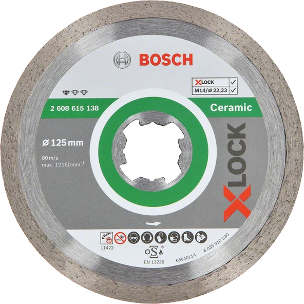 Bosch - X-LOCK - Standard Seri Seramik İçin Elmas Kesme Diski 125 mm