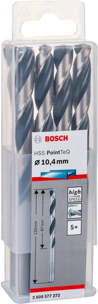 Bosch - HSS-PointeQ Metal Matkap Ucu 10,4 mm 5'li - 2