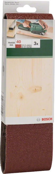 Bosch - Tank Zımpara Kağıdı 3'lü, 75 x 533 mm 40 Kum - 2