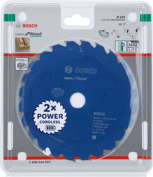 Bosch - Expert for Serisi Ahşap için Akülü Daire Testere Bıçağı 165*20 mm 24 Diş - 2
