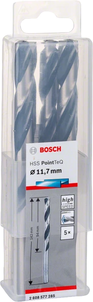 Bosch - HSS-PointeQ Metal Matkap Ucu 11,7 mm 5'li - 2