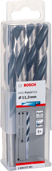 Bosch - HSS-PointeQ Metal Matkap Ucu 11,3 mm 5'li - 2