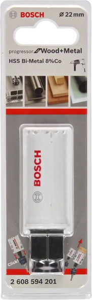 Bosch - Yeni Progressor Serisi Ahşap ve Metal için Delik Açma Testeresi (Panç) 22 mm - 2