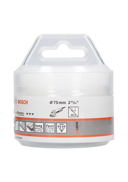 Bosch - X-LOCK - Best Serisi, Taşlama İçin Seramik Kuru Elmas Delici 75*35 mm - Resim 2
