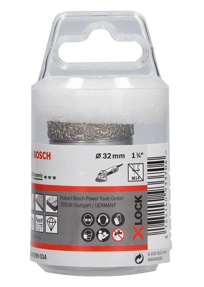 Bosch - X-LOCK - Best Serisi, Taşlama İçin Seramik Kuru Elmas Delici 32*35 mm - 2