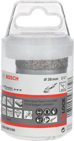 Bosch - X-LOCK - Best Serisi, Taşlama İçin Seramik Kuru Elmas Delici 38*35 mm - 2