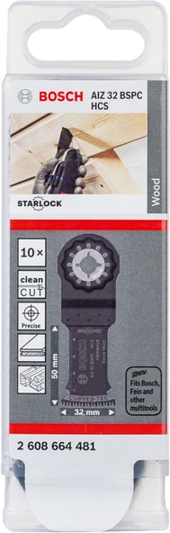 Bosch - Starlock - AIZ 32 BSPC - HCS Sert Ahşap İçin Daldırmalı Testere Bıçağı 10'lu - 2