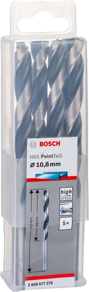 Bosch - HSS-PointeQ Metal Matkap Ucu 10,8 mm 5'li - 2