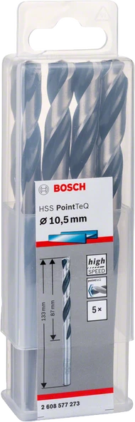 Bosch - HSS-PointeQ Metal Matkap Ucu 10,5 mm 5'li - 2