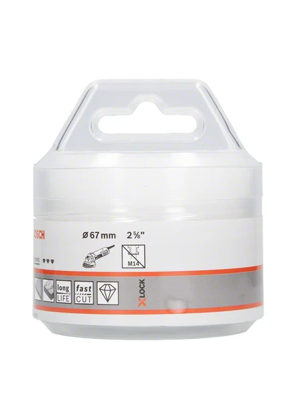 Bosch - X-LOCK - Best Serisi, Taşlama İçin Seramik Kuru Elmas Delici 67*35 mm - 2