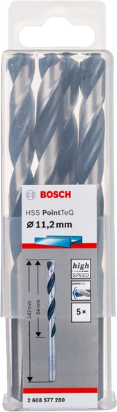 Bosch - HSS-PointeQ Metal Matkap Ucu 11,2 mm 5'li - 2