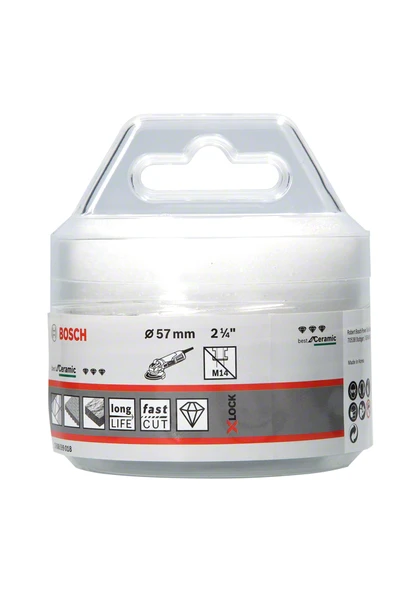Bosch - X-LOCK - Best Serisi, Taşlama İçin Seramik Kuru Elmas Delici 57*35 mm - 2