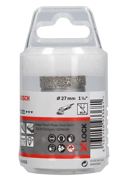 Bosch - X-LOCK - Best Serisi, Taşlama İçin Seramik Kuru Elmas Delici 27*35 mm - 2