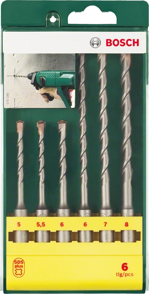 Bosch - SDS-Plus Kırıcı Delici Matkap Ucu Seti 6 Parça (5/5,5/6x110mm 6/7/8x160mm) - 2