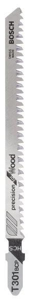 Bosch - Hassas Kesim Serisi Ahşap İçin T 301 BCP Dekupaj Testeresi Bıçağı - 5'Li Paket