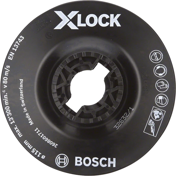 Bosch - X-LOCK - 115 mm Fiber Disk Yumuşak Taban