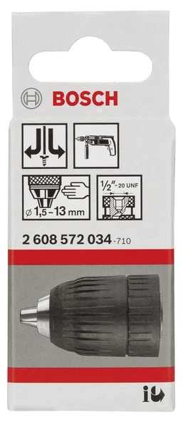 Bosch - 2-13 mm - 1/2''-20 Anahtarsız Mandren - 2