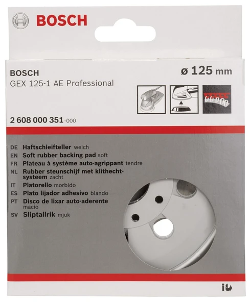 Bosch - 125 mm Zımpara Tabanı Ekstra Yumuşak (GEX) - Resim 2